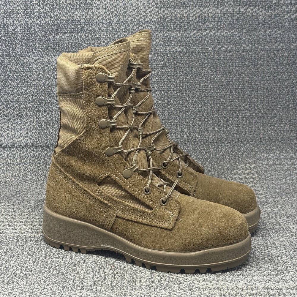 Belleville C300 ST Combat Boots Size 4 R Steel Toe Coyote Brown Vibram USA Made
